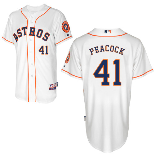 Brad Peacock #41 MLB Jersey-Houston Astros Men's Authentic Home White Cool Base Baseball Jersey